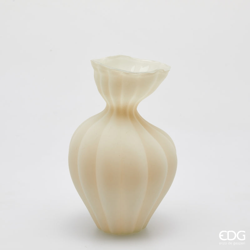 edg enzo de gasperi edg enzo de gasperi vaso flow sinuoso h 30 cm d 195 cm waterproof vetro avorio ean 8059824596963