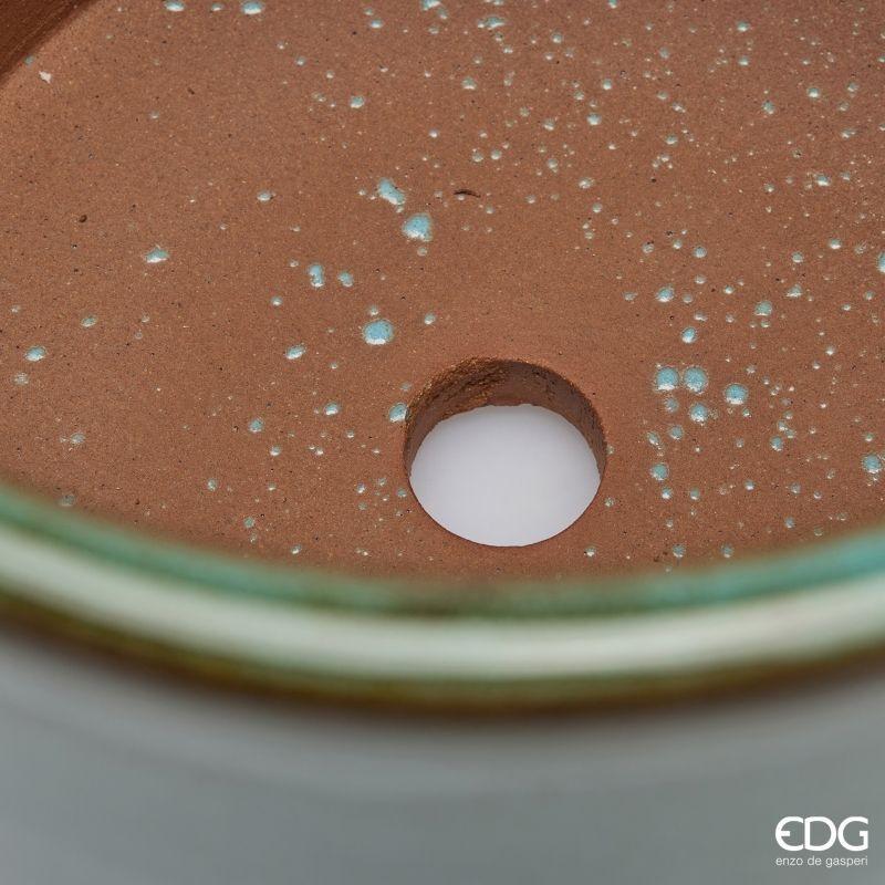 edg enzo de gasperi edg enzo de gasperi vaso glaze cilindro h 23 cm d 245 cm ceramica waterproof colore turquoise ean 8059824645258