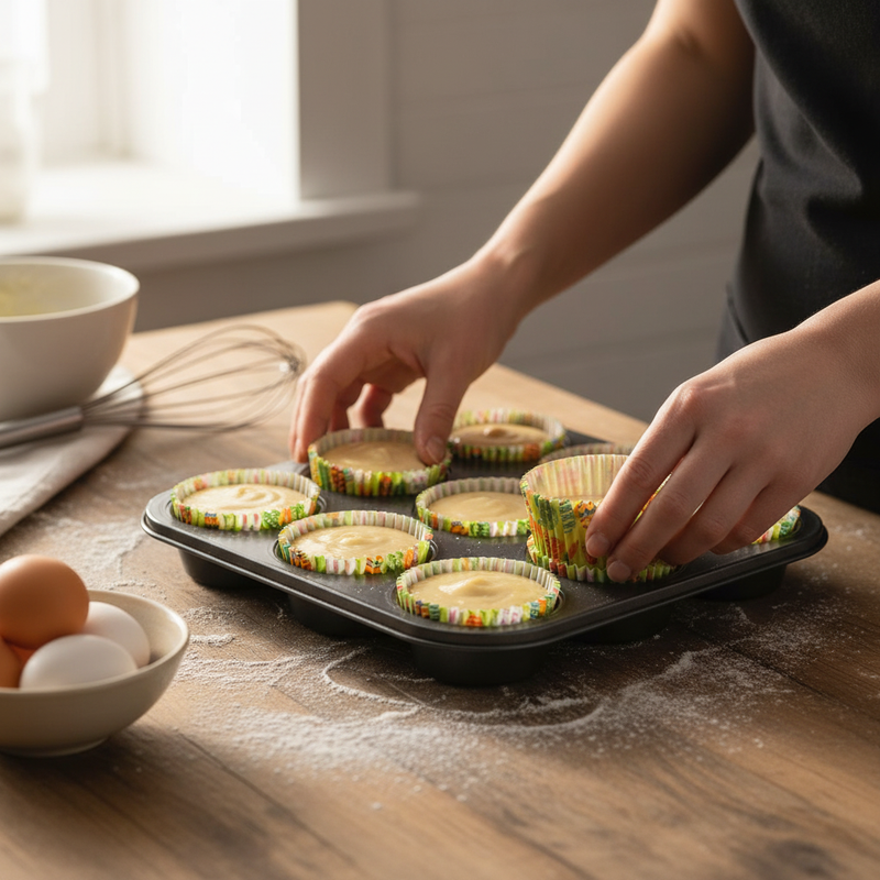 Pirottini Pasqua Karma in carta da forno Ø50×32 mm, set 36 pz, decori festivi multicolore. Cottura fino a 220°C