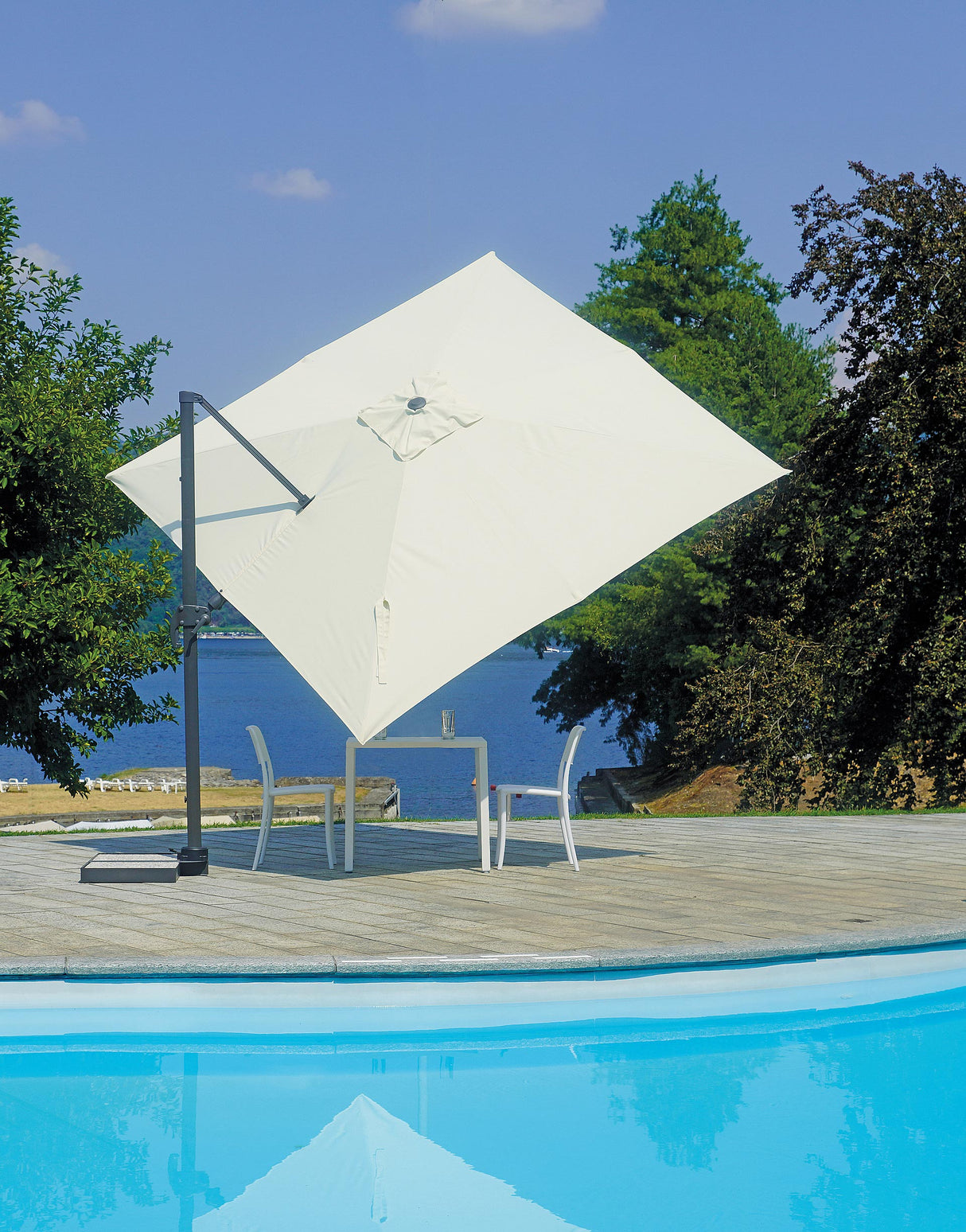 moia greenwood moia greenwood ombrellone california palo laterale 3 x 4 mt mezza base alluminio antracite ecru ean 8013054829901