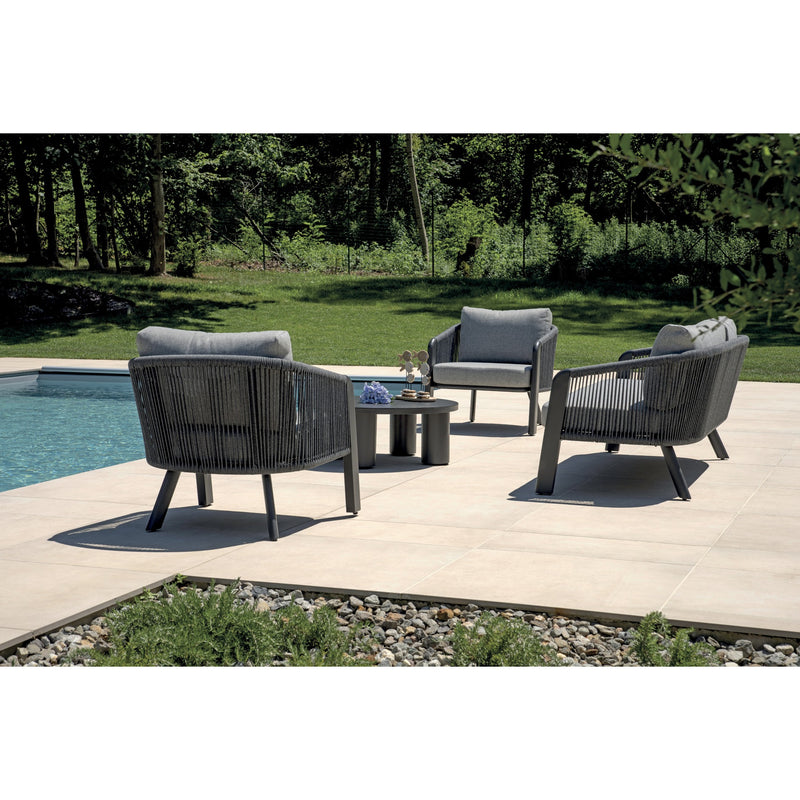 moia greenwood moia greenwood set salottino santa cruz in alluminio antracite e corda grigia 2 poltrone divano 2 posti e tavolino ean 8013054838279