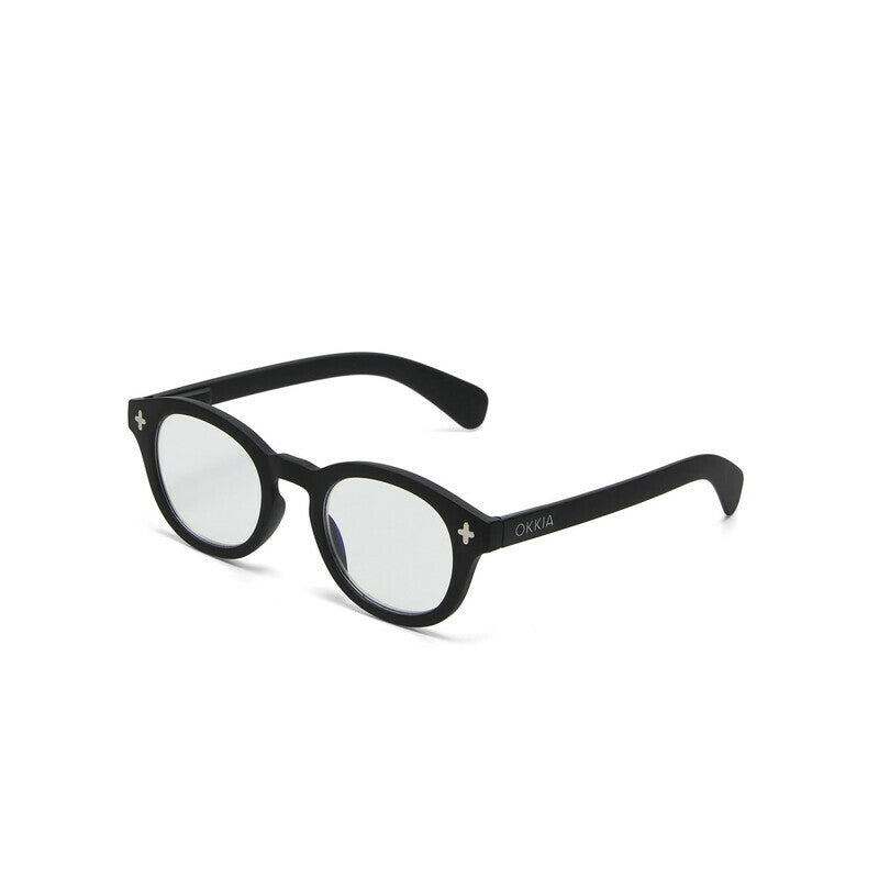 okkia okkia occhiale da lettura mod nashville premontato soft touch spring anti luce blu nero diottrie 2 00 ean 8056211374951