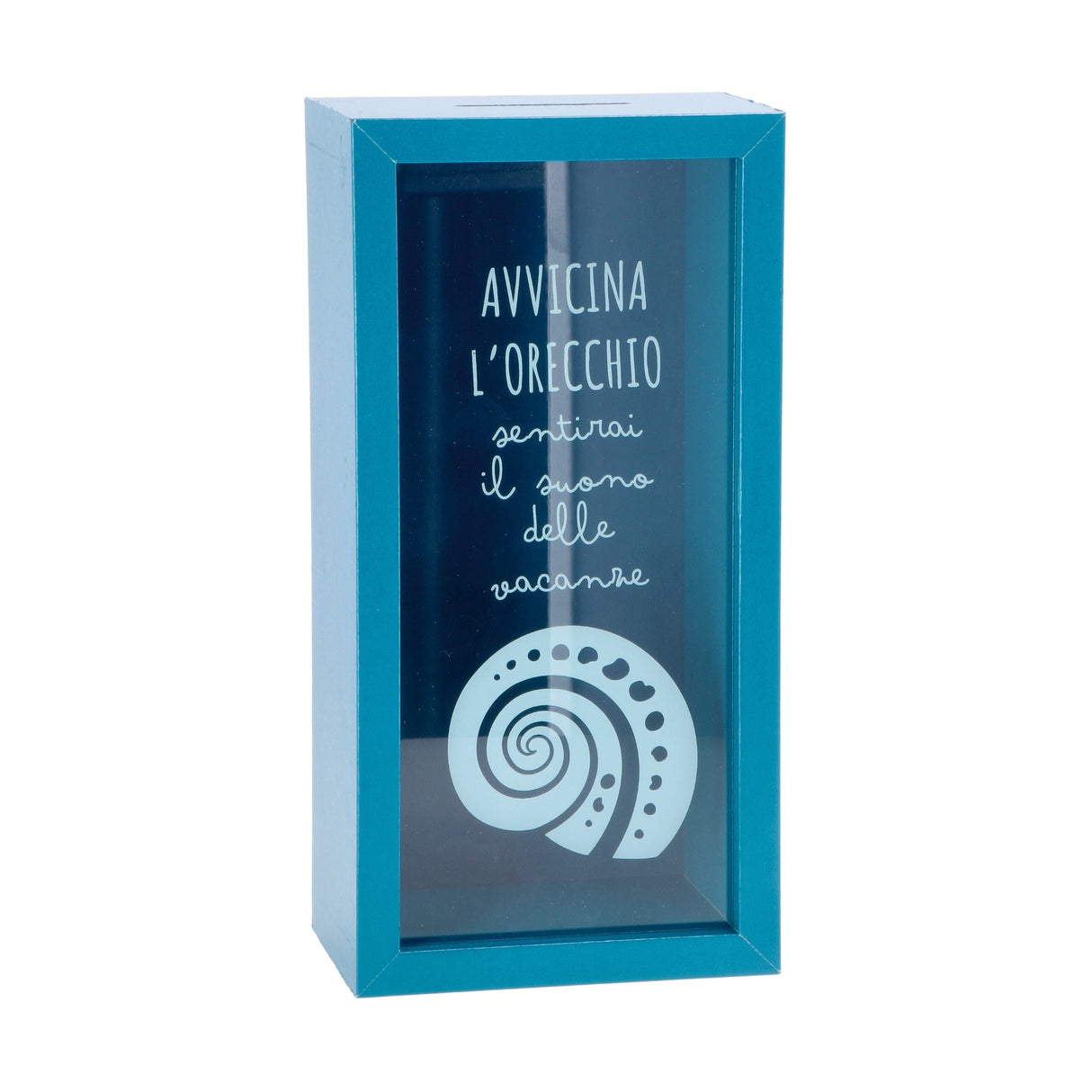 regalo italiano regalo italiano salvadanaio in mdf e vetro 13 x 8 cm h 25 cm ass porta risparmi decorativo moderno 1 pz ean 8057586123687