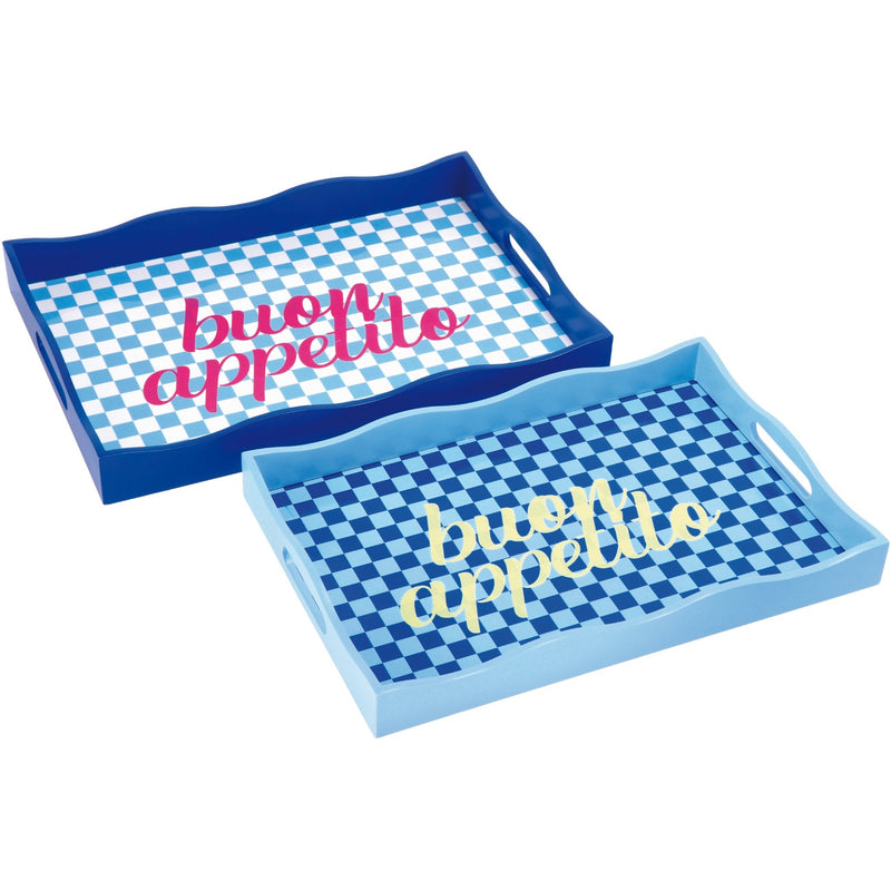 regalo italiano regalo italiano set 2 vassoi rettangolari ass 37 x 25 cm 40 x 28 cm multicolor 1 cf ean 8057586183599