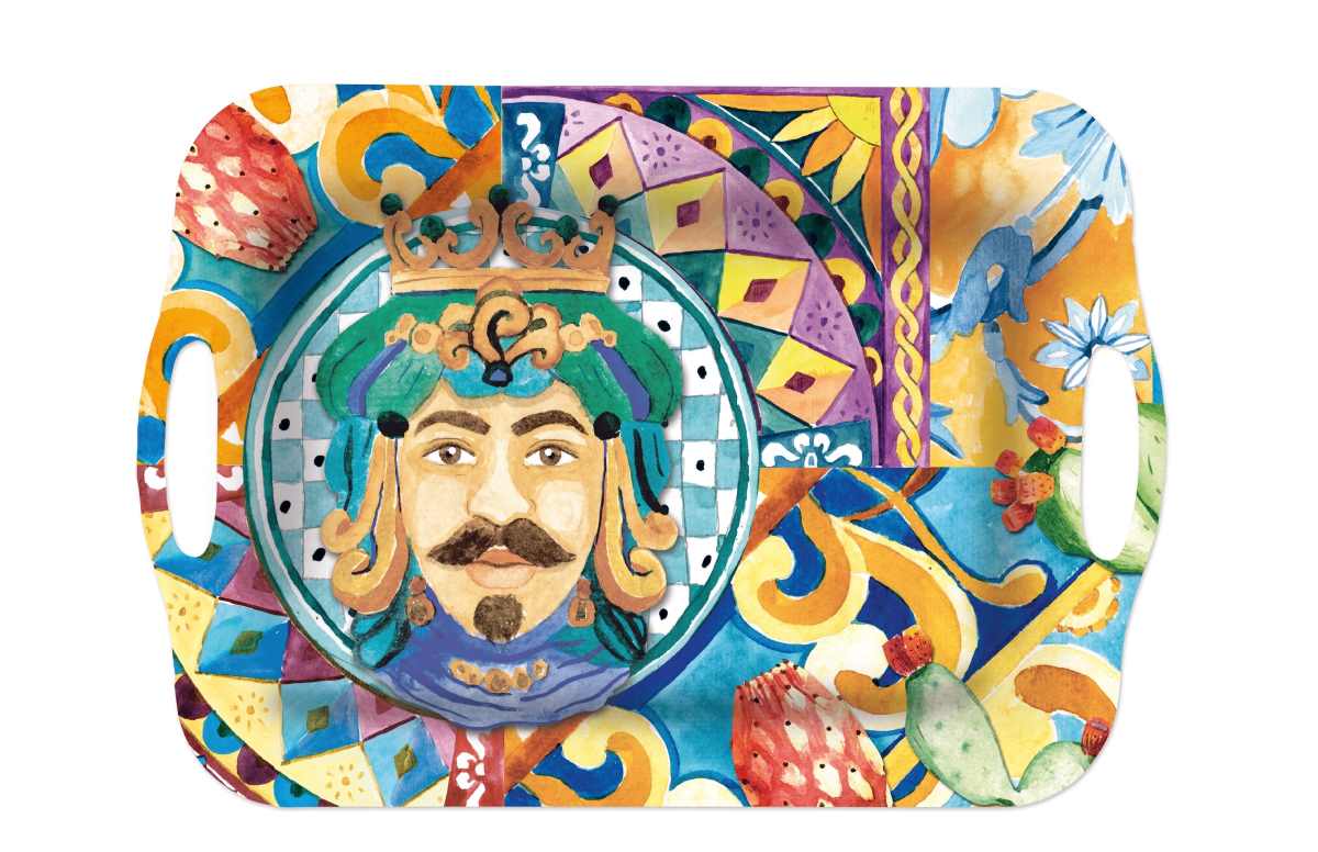 regalo italiano regalo italiano vassoio rettangolare melamina ass 355 x 255 cm multicolor 1 pz ean 8021785714281