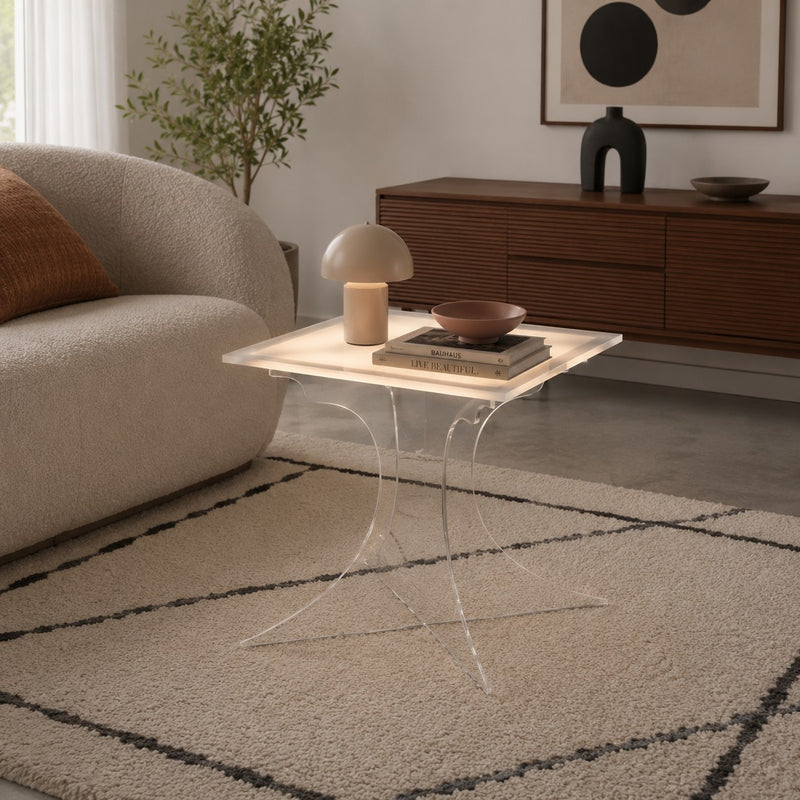 bigiemme bigiemme alzata plexiglass trasparente per top led 48x48 cm h 40 cm