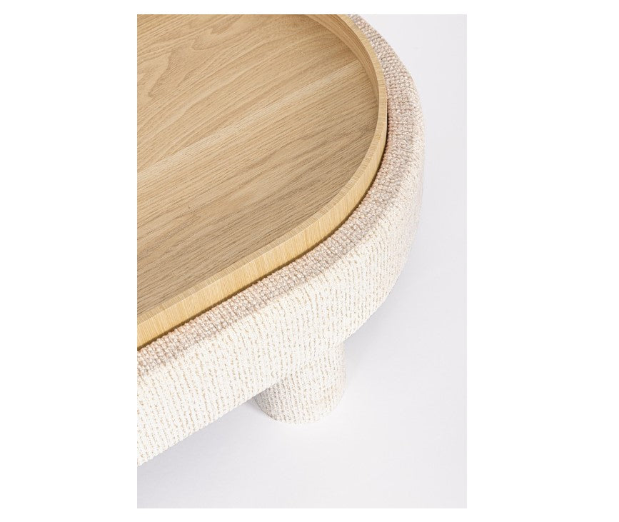 bizzotto bizzotto pouf tanya con vassoio ovale h 33 cm 110 x 50 cm bianco ean 8051836796683