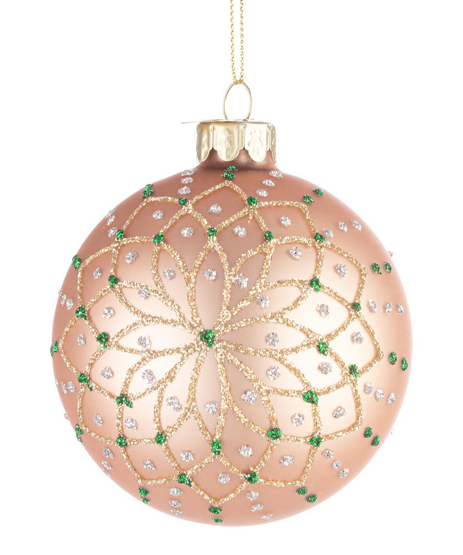 bizzotto bizzotto sfera di natale florid d 80 mm ass verde rosa rosso 1 pz ean 8051836749030