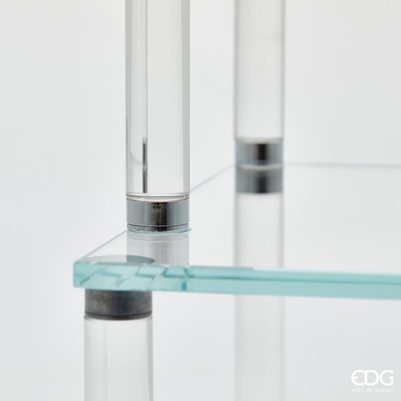 edg enzo de gasperi edg enzo de gasperi alzata decorativa splendor quadrata 3 piani h 38 cm l 30 cm l 30 cm vetro natural ean 8059824514981