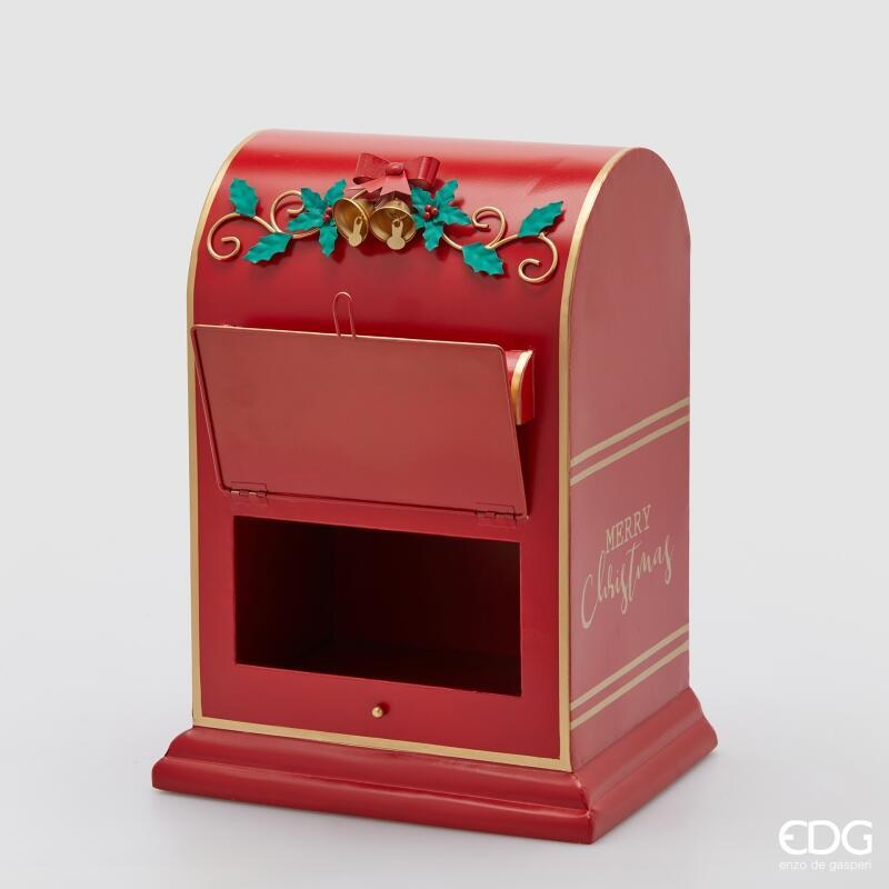 edg enzo de gasperi edg enzo de gasperi decoro cassetta posta natalizia h 41 cm l 30 cm l 23 cm rossa ean 8059824562661
