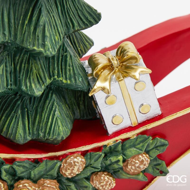 edg enzo de gasperi edg enzo de gasperi decoro cavallo a dondolo natale h 355 cm l 305 cm l 11 cm multicolor ean 8059824540591