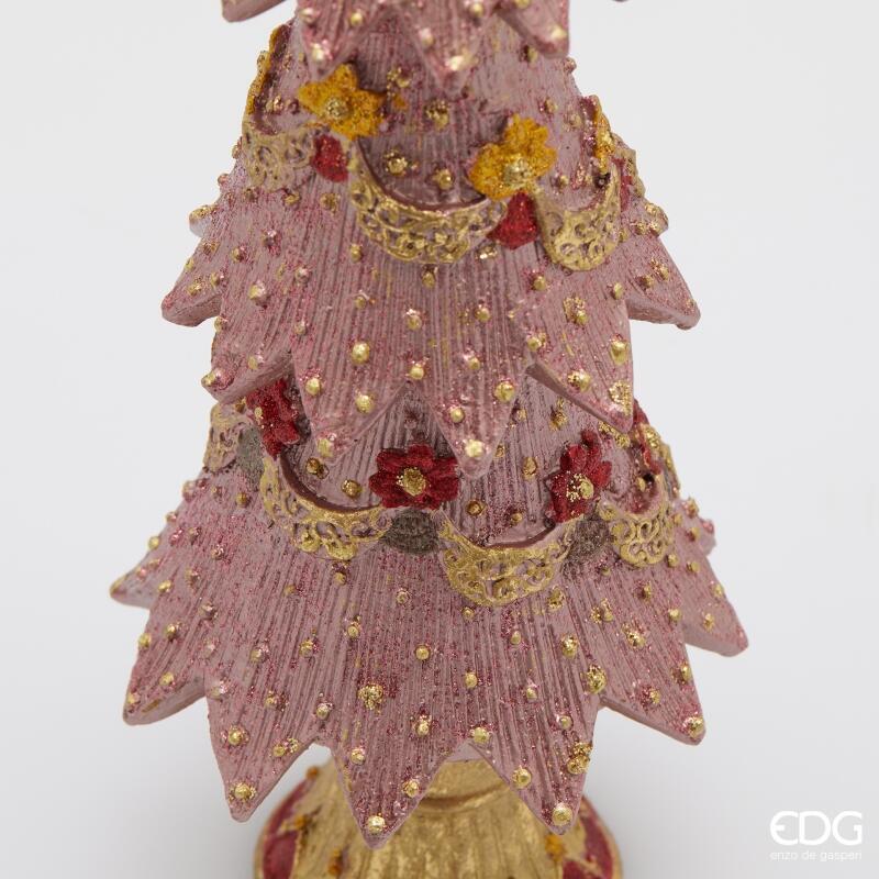 edg enzo de gasperi edg enzo de gasperi decoro decoglitter pino di natale h 345 cm d 11 cm poliresina mix rosa ean 8059824597977