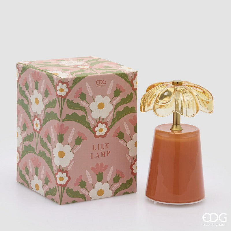 edg enzo de gasperi edg enzo de gasperi lampada da tavolo lily h 1750 cm d 11 cm ip20 arancione scatola regalo ean 8059824607829