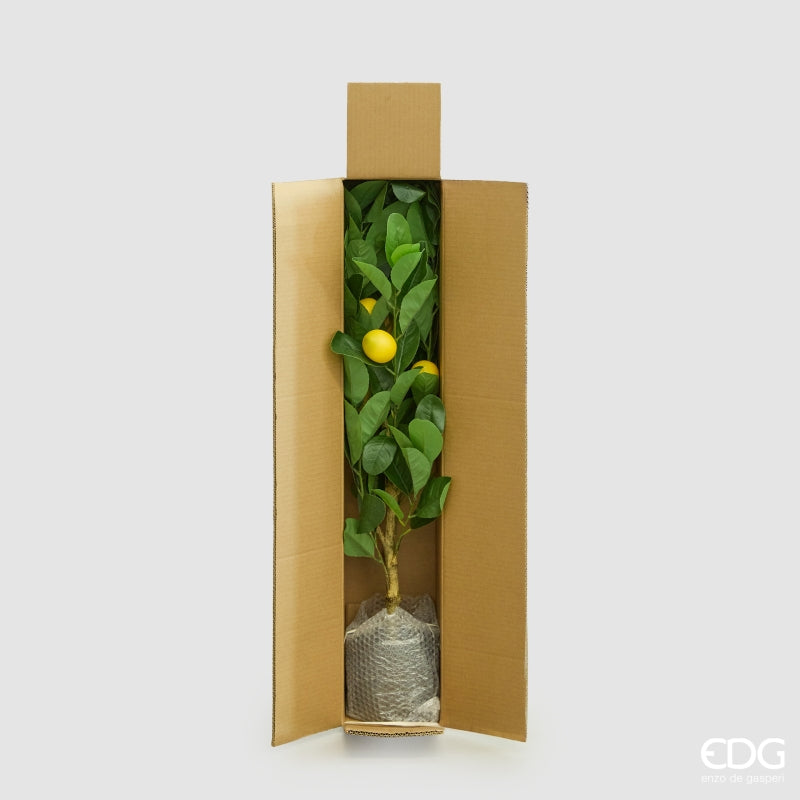 edg enzo de gasperi edg enzo de gasperi limone vogue x4 con vaso pianta artificiale h 97 cm verde giallo ean 8059824607454