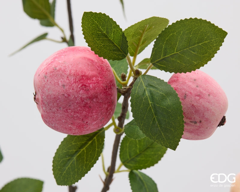 edg enzo de gasperi edg enzo de gasperi ramo mela x11 con foglie pianta artificiale h 80 cm crema rosa ean 8059824637116