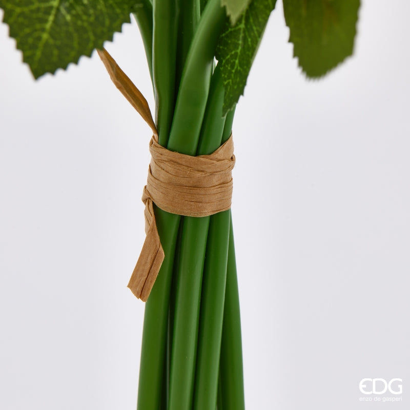 edg enzo de gasperi edg enzo de gasperi rosa bouquet x9 con foglie h 46 cm pianta artificiale colore giallo ean 8059824634047