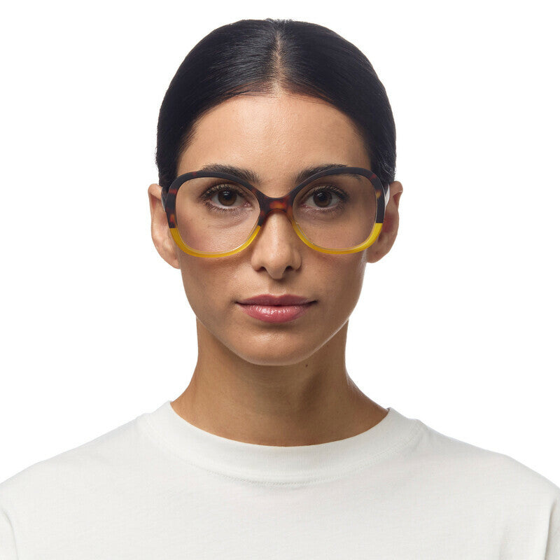 okkia okkia occhiale da lettura mod verona premontato butterfly soft touch spring anti luce blu havana giallo diottrie 1 50 ean 8056211374463