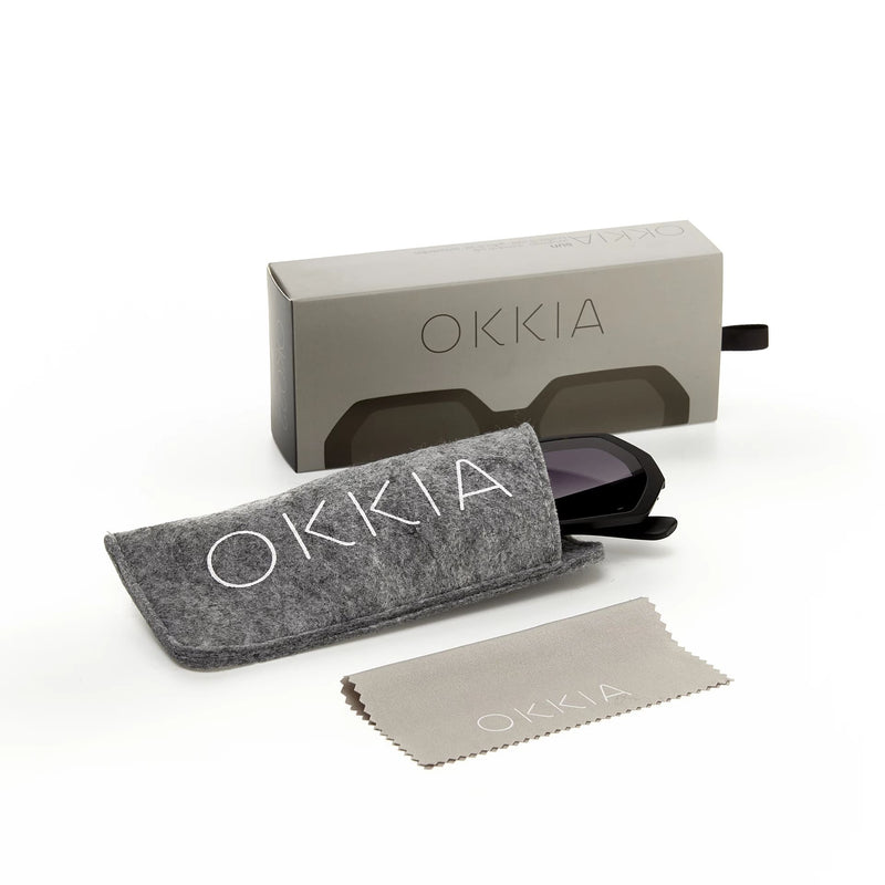okkia okkia occhiale da sole premontato esagonale mod andrea black ean 8055773193734