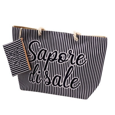 regalo italiano regalo italiano borsa mare con pochette ass 58 x 18 cm h 38 cm tessuto 1 pz ean 8057586212091