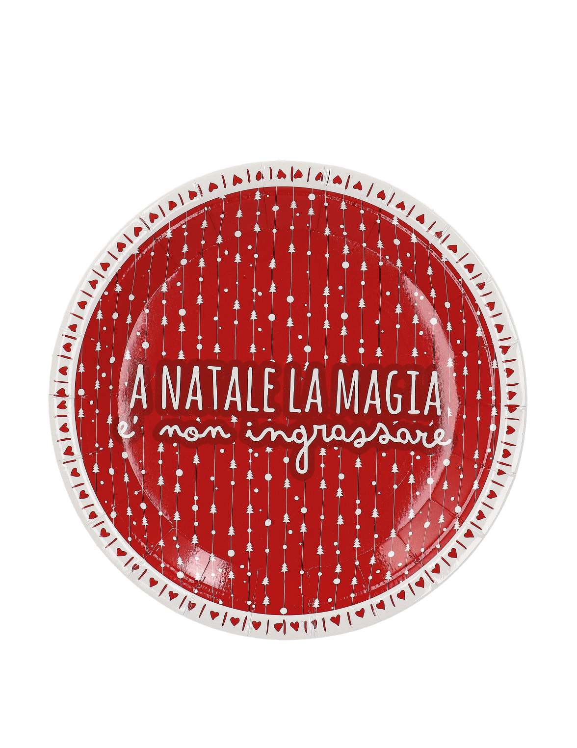 regalo italiano regalo italiano piattini carta natale d 18 cm ass cf 12 pz rosso bianco 1 pz ean 8057586122673