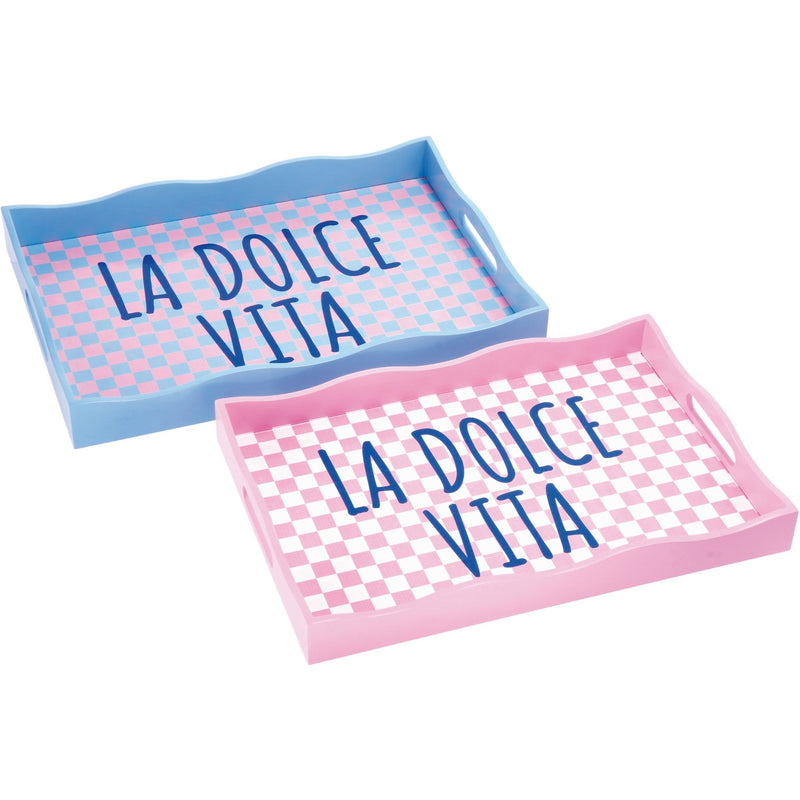 regalo italiano regalo italiano set 2 vassoi rettangolari ass 37 x 25 cm 40 x 28 cm multicolor 1 cf ean 8057586183599