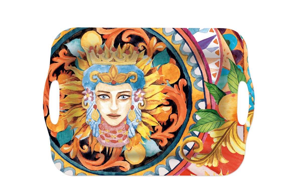 regalo italiano regalo italiano vassoio rettangolare melamina ass 355 x 255 cm multicolor 1 pz ean 8021785714281