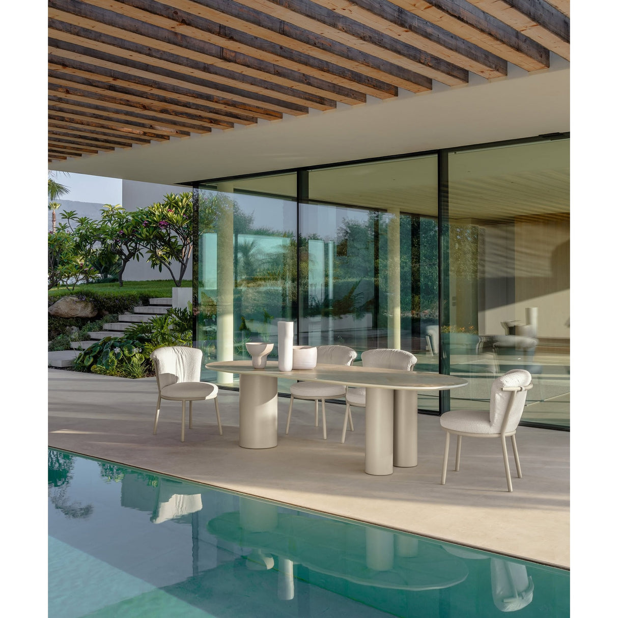 talenti talenti tavolo rettangolare james 260 x 105 cm mokka beige