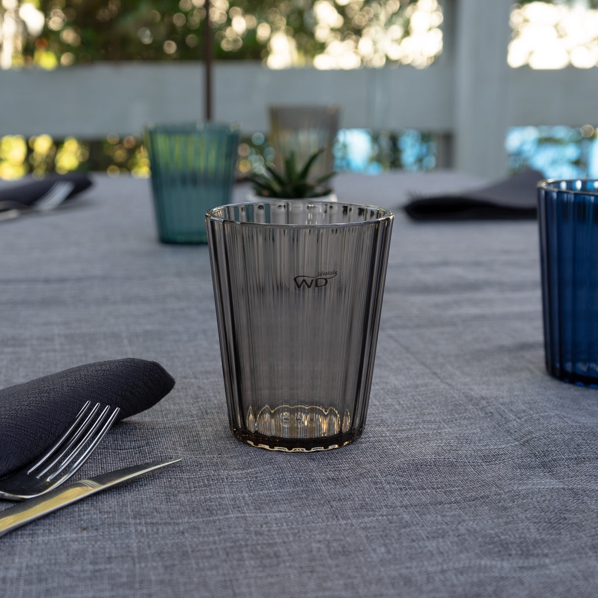 wd lifestyle wd lifestyle set 2 bicchieri in acrilico 370 ml blu ean 8053300574407