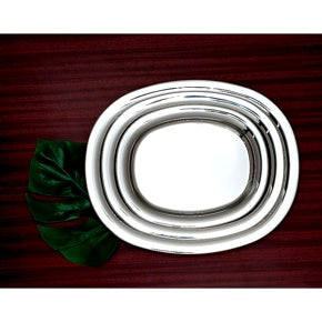 alessi alessi piatto da portata in acciaio lucido 29 x 36 cm vassoio elegante per servizio tavola ean 8003299862658