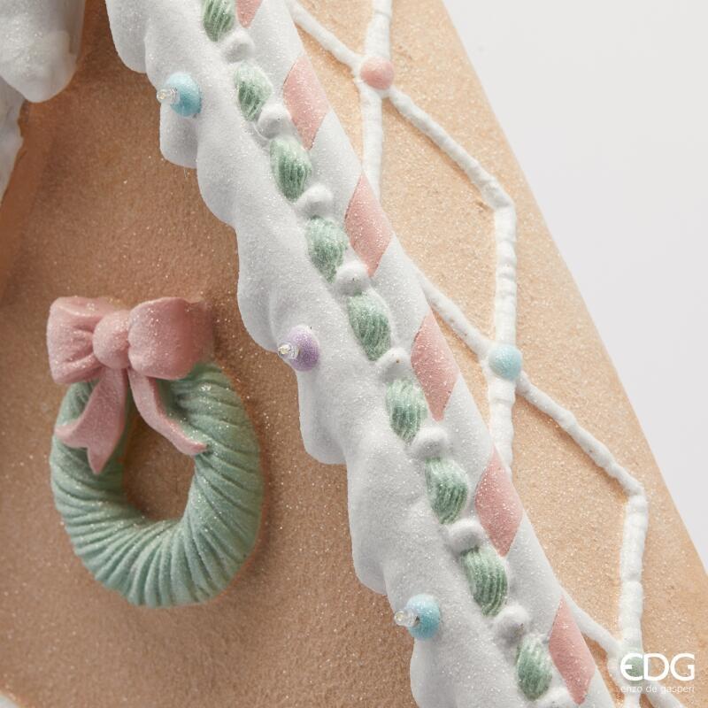 edg enzo de gasperi edg enzo de gasperi decoro casetta marzapane led natale h 93 cm l 50 cm l 15 cm multicolor ean 8059824567024