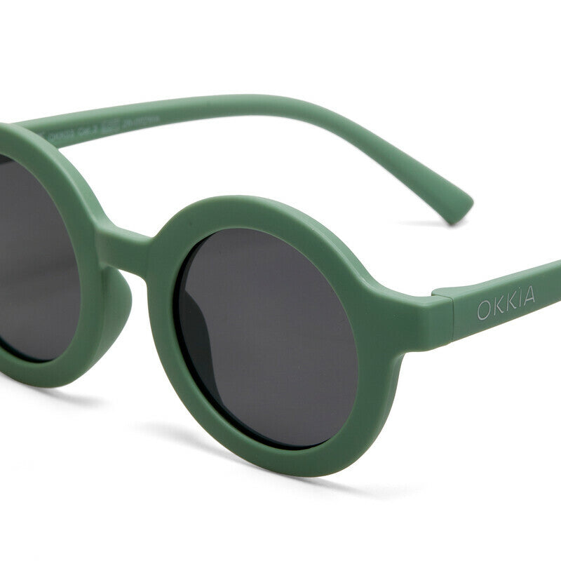 okkia okkia occhiale baby da sole premontato tondo colore green sage 6 10 anni ean 8056211375842