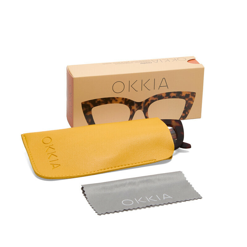 okkia okkia occhiale da lettura mod claudia premontato gatto soft touch havana diottrie 2 50 ean 8055773193093