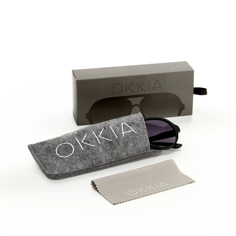 okkia okkia occhiale da sole premontato a forma di goccia mod alessio black ean 8055773193680