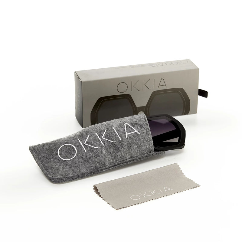 okkia okkia occhiale da sole premontato esagonale mod emma black ean 8055773193840
