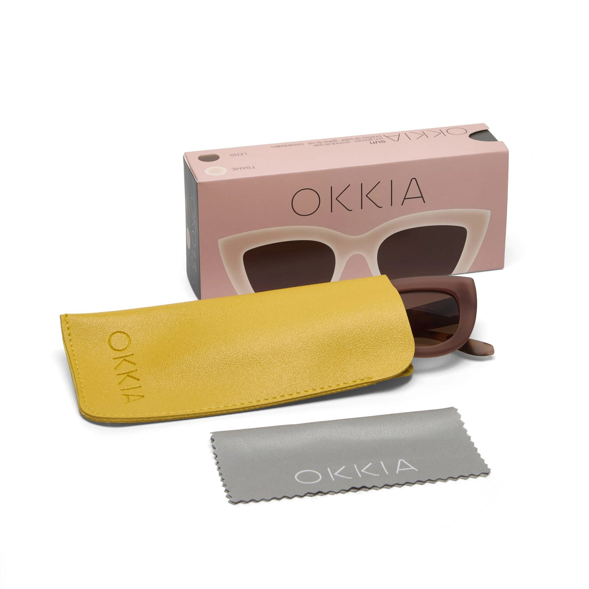 okkia okkia occhiale da sole premontato gatto big frame mod claudia havana pink ean 8056211371455