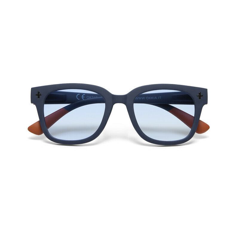 okkia okkia occhiale da sole premontato mod giovanni translucid midnight soft touch con lenti blu ean 8055773195622