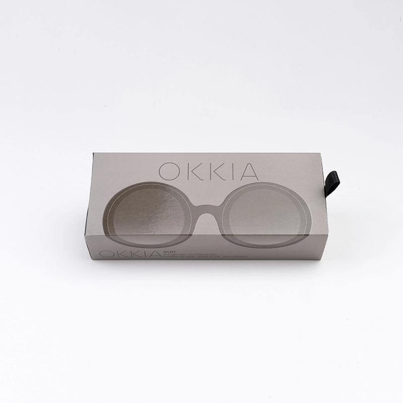 okkia okkia occhiale da sole premontato mod monica round black ean 8052862284861