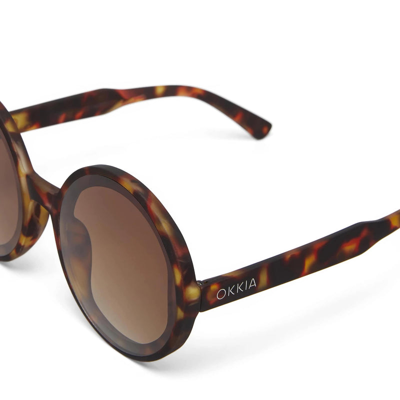 okkia okkia occhiale da sole premontato mod monica round classic havana ean 8055773197985