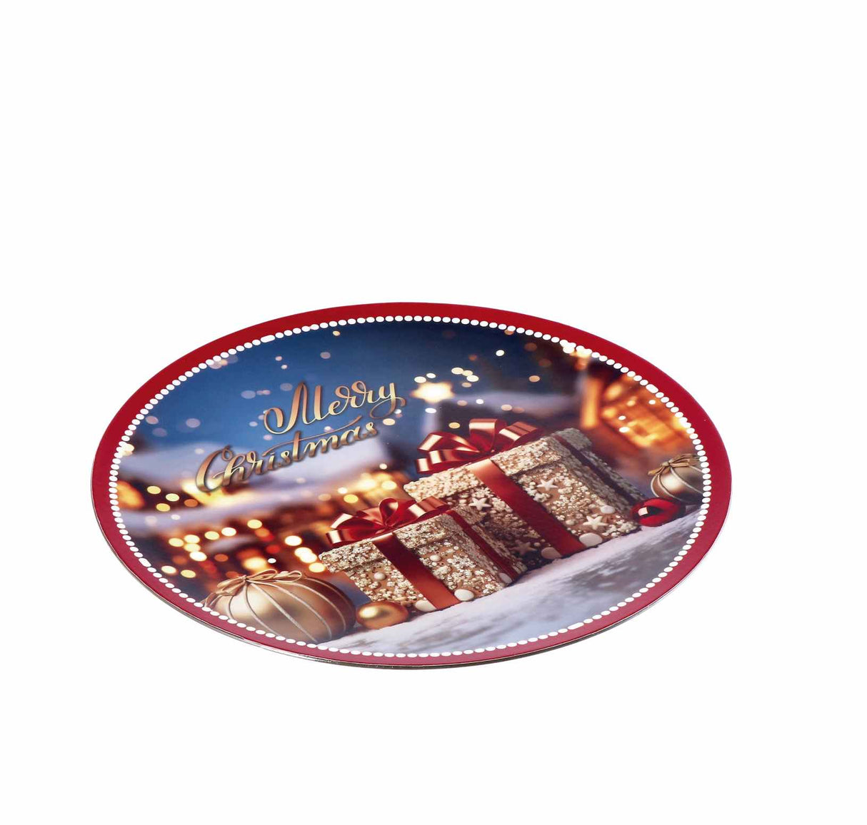 regalo italiano regalo italiano sottopiatto natale tondo plastica d 33 cm ass multicolor 1 pz ean 8057586065031