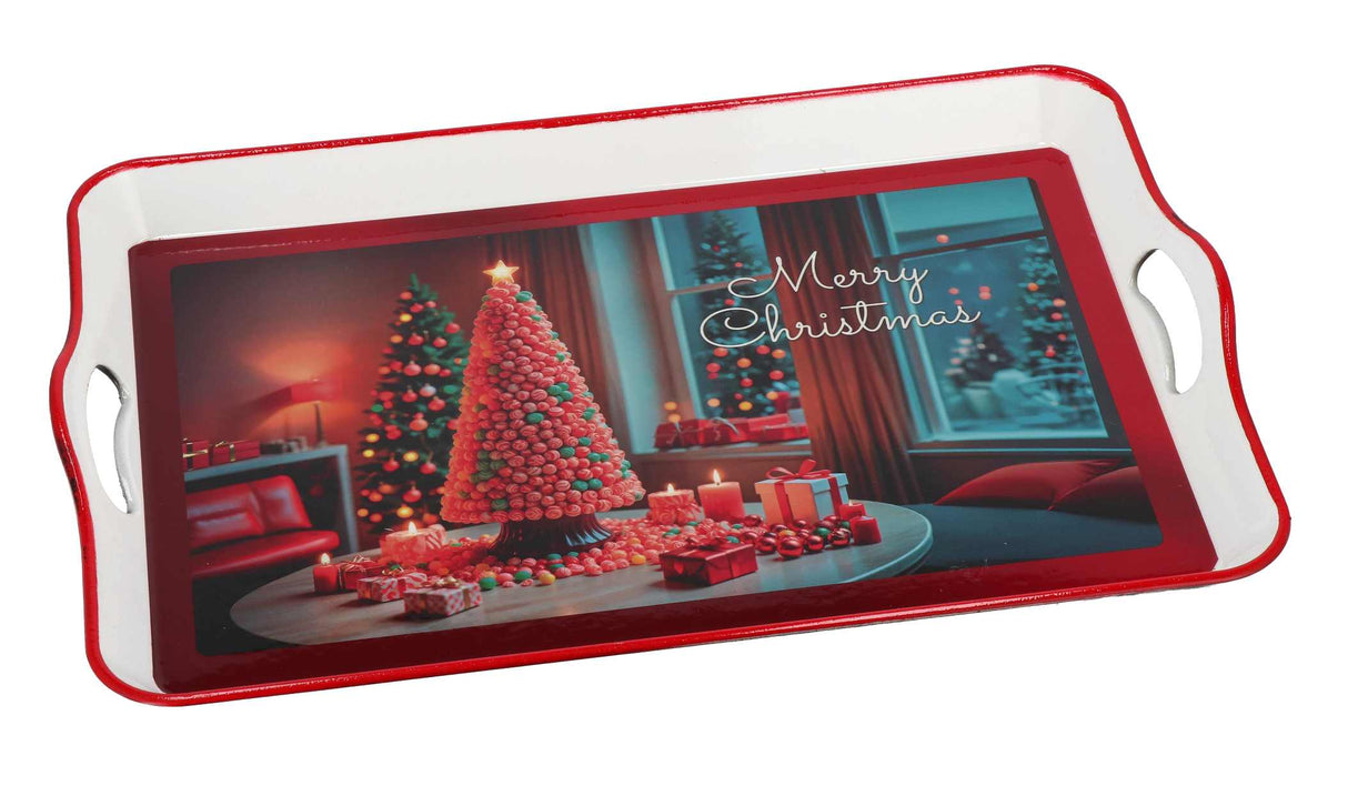 regalo italiano regalo italiano vassoio rettangolare natale plastica 53 x 35 cm h 5 cm ass multicolor 1 pz ean 8057586115156