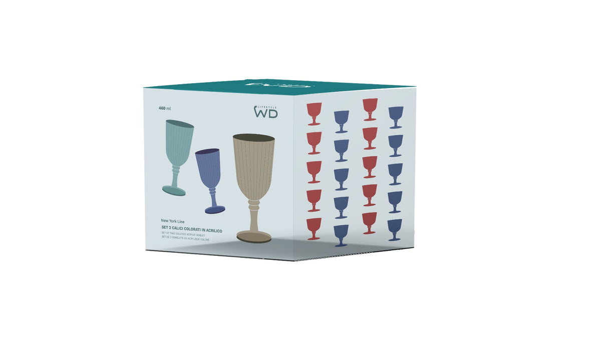 wd lifestyle wd lifestyle set 2 calici in acrilico 460 ml blu ean 8053300574469