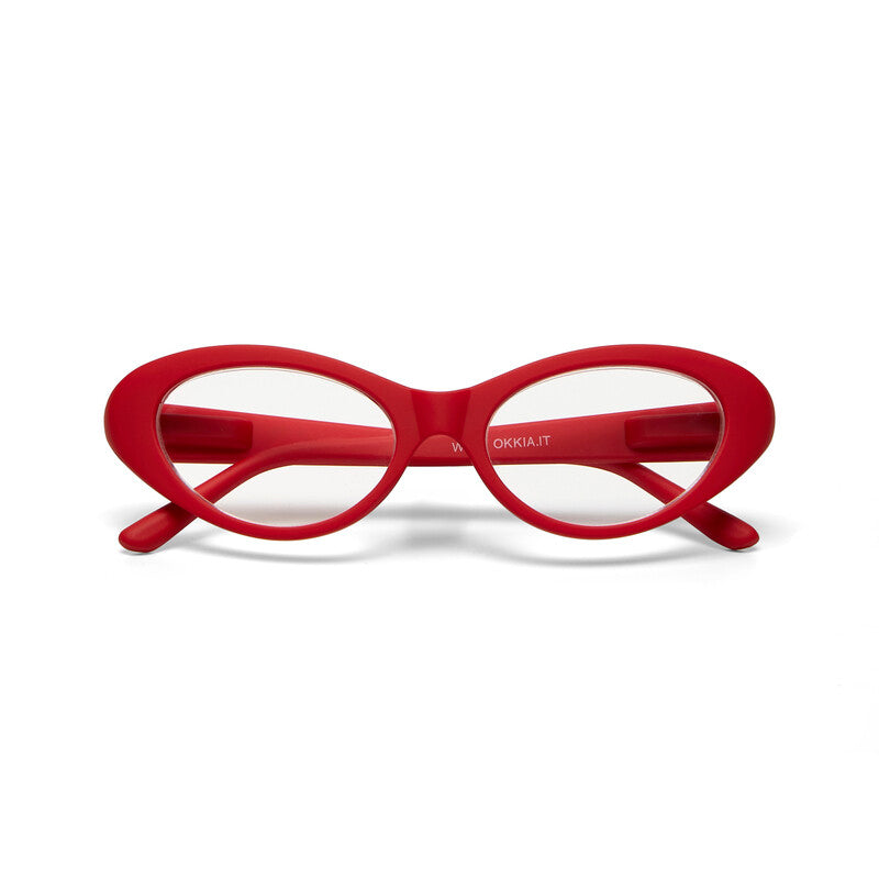 okkia okkia occhiale da lettura mod lina cat eye red diottrie 1 50 ean 8055277545169