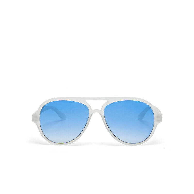 okkia okkia occhiale da sole premontato a forma di goccia mod alessio translucent clear lenti dark blue ean 8056211375408