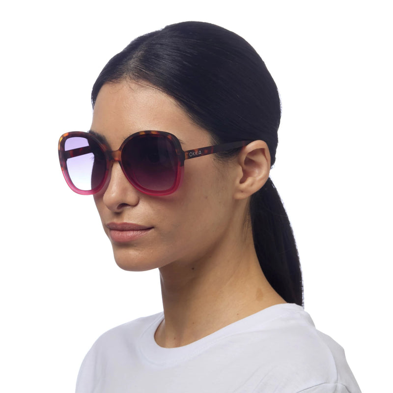 okkia okkia occhiale da sole premontato butterfly mod anna havana pink ean 8052862288920