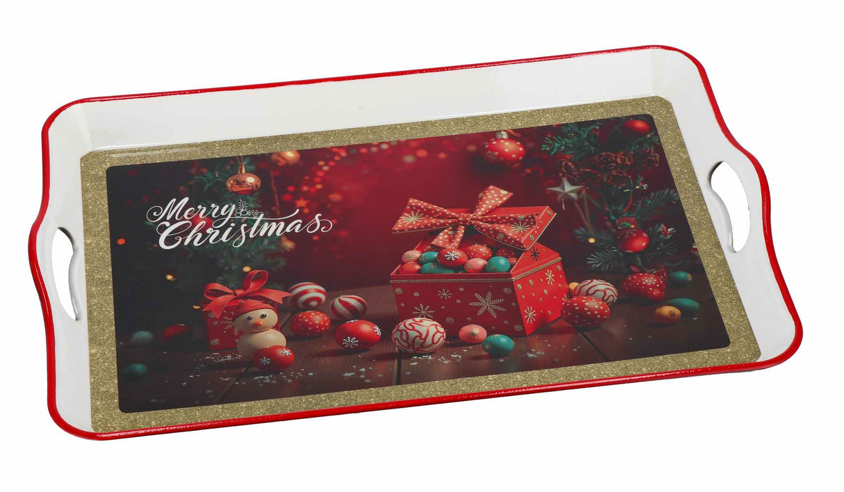 regalo italiano regalo italiano vassoio rettangolare natale plastica 53 x 35 cm h 5 cm ass multicolor 1 pz ean 8057586115156