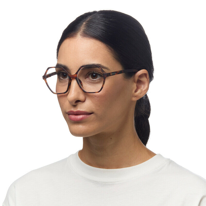 okkia okkia occhiale da lettura mod valencia premontato soft touch spring anti luce blu havana diottrie 1 00 ean 8056211374203