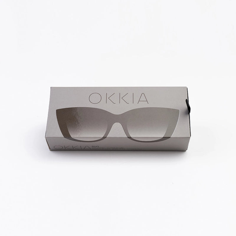 okkia okkia occhiale da sole premontato gatto big frame mod claudia black ean 8052862284830