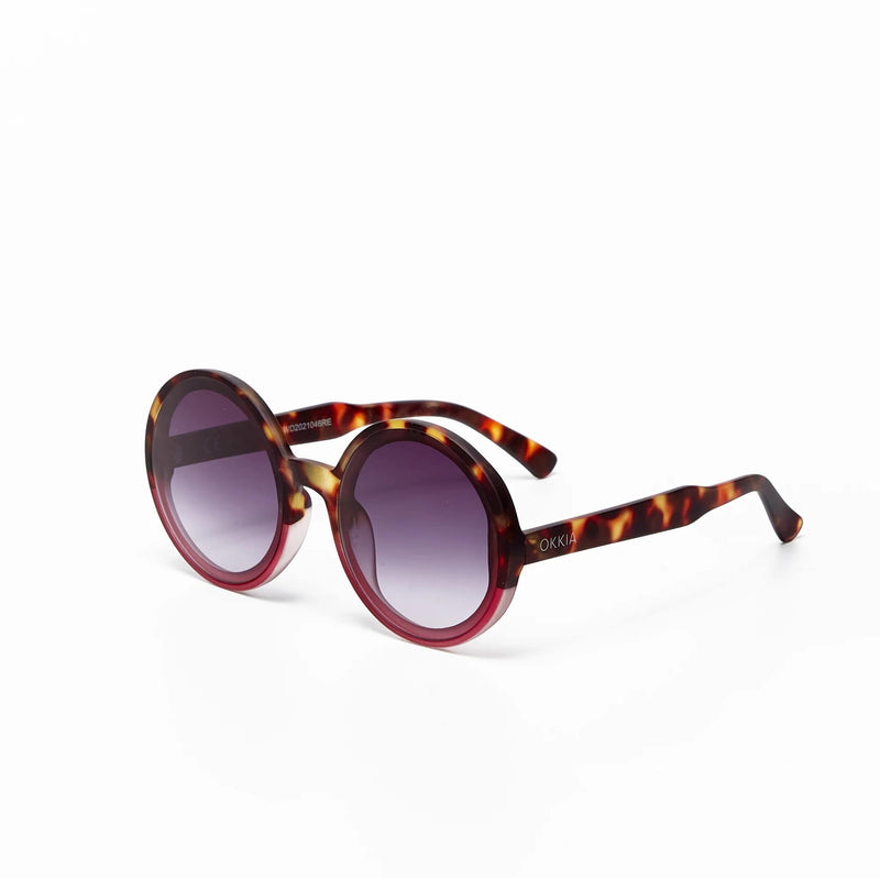 okkia okkia occhiale da sole premontato mod monica round havana pink ean 8052862288982