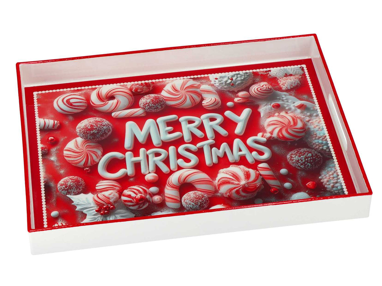regalo italiano regalo italiano vassoio rettangolare natale plastica 40 x 30 cm h 5 cm ass multicolor 1 pz ean 8057586115149