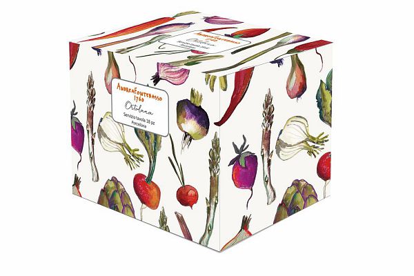 tognana tognana servizio tavola atollo ortolana 18 pz porcellana multicolor ean 8056444355628